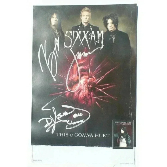 SIXX: A.M This Is Gonna Hurt Ltd Ed New RARE Tour Autographed Signed Poster - Picture 1 of 4